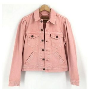Levi's nwot Pink Puff Sleeve Trucker Jacket XS/S